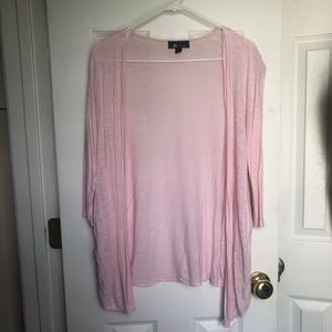 Long sleeve pink cardigan
